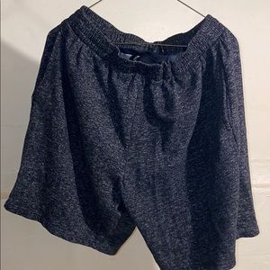 Black sweatpant shorts